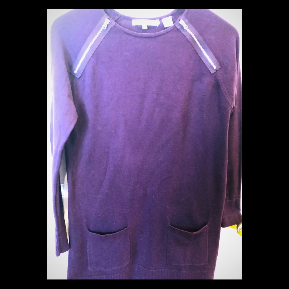 Purple Sweater Tunic Dress